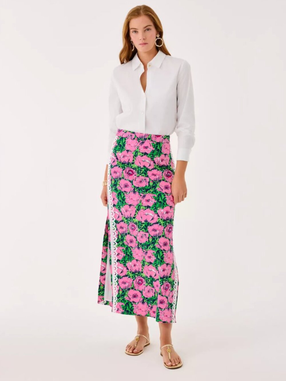 Lilly Pulitzer Sanders Maxi Skirt Florrie Vintage Vault Size 4
